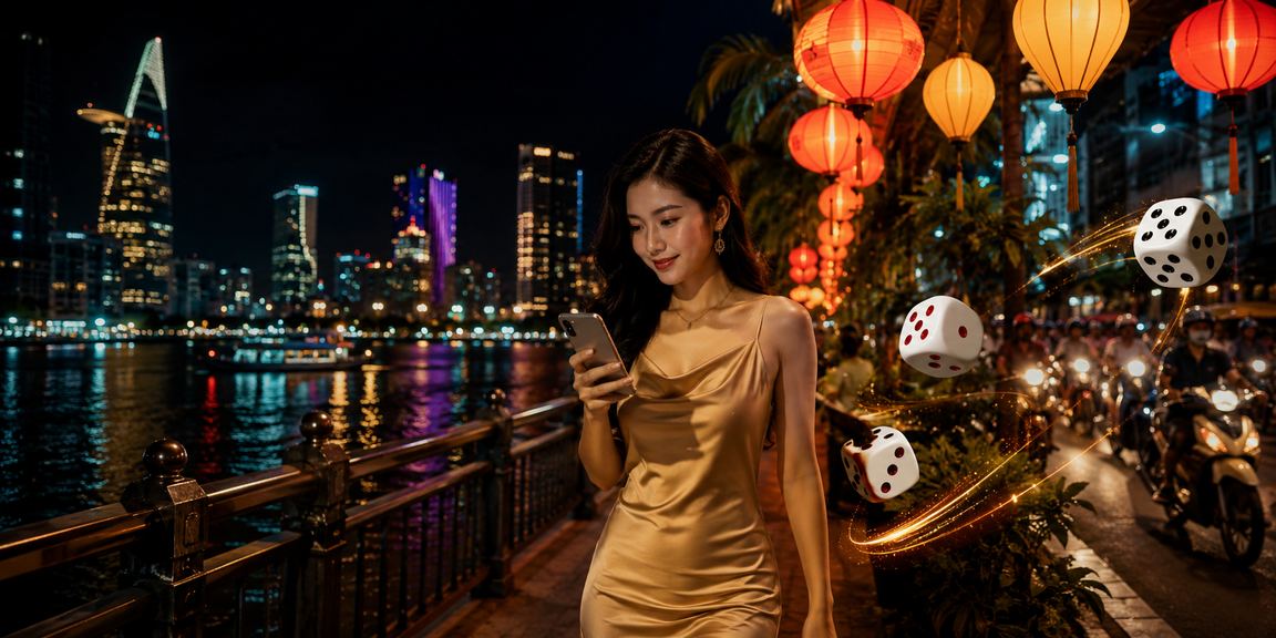 Xúc xắc tài xỉu trong không khí chợ đêm Thành phố Hồ Chí Minh