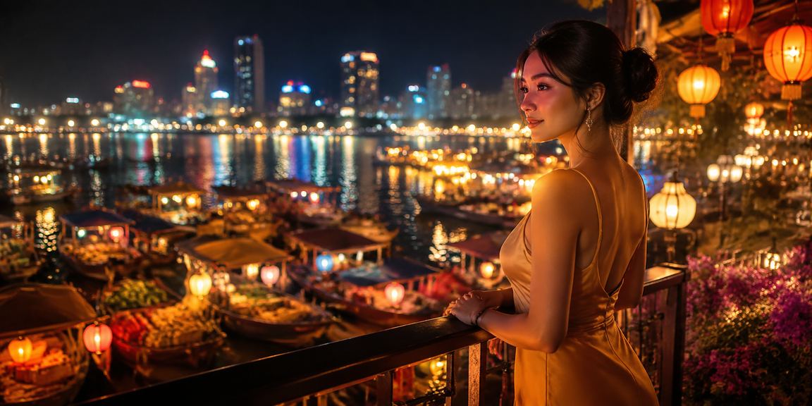Khung cảnh chợ đêm Nha Trang với nhịp giải trí thể thao buổi tối